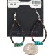 .925 Sterling Silver Hooks Certified Authentic Navajo Natural Turquoise Heishi Hoop Native American Earrings 18258