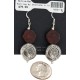.925 Sterling Silver Hooks Certified Authentic Navajo Natural Red Jasper Native American Dangle Earrings 18254-3 .925 Sterling Silver Hooks Certified Authentic Navajo Natural Red Jasper Native American Dangle Earrings 18254-3