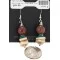 .925 Sterling Silver Hooks Navajo Natural Turquoise Red Jasper Graduated Melon Shell Native American Dangle Earrings 18258-1 .925 Sterling Silver Hooks Navajo Natural Turquoise Red Jasper Graduated Melon Shell Native American Dangle Earrings 18258-1