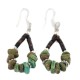 .925 Sterling Silver Hooks Certified Authentic Navajo Natural Turquoise Heishi Hoop Native American Earrings 18263-1 .925 Sterling Silver Hooks Certified Authentic Navajo Natural Turquoise Heishi Hoop Native American Earrings 18263-1