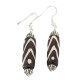 .925 Sterling Silver Hooks Certified Authentic Navajo Wood Native American Earrings 18254-1 .925 Sterling Silver Hooks Certified Authentic Navajo Wood Native American Earrings 18254-1