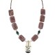 Bird Certified Authentic Navajo .925 Sterling Silver Inlay Natural Turquoise Mother of Pearl Black Onyx Agate Native American Necklace 25338-3