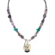 Bird Certified Authentic Navajo .925 Sterling Silver Inlay Natural Turquoise Mother of Pearl Hematite Amethyst Native American Necklace 25340-1 Bird Certified Authentic Navajo .925 Sterling Silver Inlay Natural Turquoise Mother of Pearl Hematite Amethyst Native American Necklace 25340-1