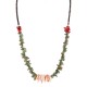 Certified Authentic Navajo .925 Sterling Silver Natural Turquoise, Spiny Oyster and Coral Native American Necklace 25341-1
