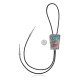 Handmade Certified Authentic Navajo .925 Sterling Silver Native American Natural Turquoise Coral Bolo Tie 34171