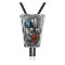 Feather .925 Sterling Silver Certified Authentic Handmade Navajo Native American Natural Turquoise Coral Bolo Tie 34175