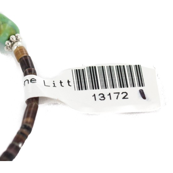 Navajo Certified Authentic Natural Turquoise Heishi Native American Adjustable Wrap Bracelet 13172-1 Navajo Certified Authentic Natural Turquoise Heishi Native American Adjustable Wrap Bracelet 13172-1