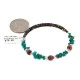 Navajo Natural Turquoise Goldstone Heishi Native American Adjustable Wrap Bracelet 13172-7 Navajo Natural Turquoise Goldstone Heishi Native American Adjustable Wrap Bracelet 13172-7