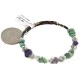 Navajo Natural Turquoise Amethyst Heishi Native American Adjustable Wrap Bracelet 13172-13 Navajo Natural Turquoise Amethyst Heishi Native American Adjustable Wrap Bracelet 13172-13