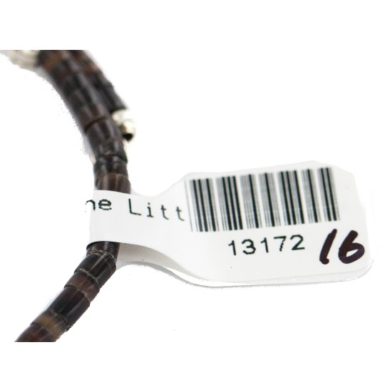 Navajo Certified Authentic White Howlite Heishi Native American Adjustable Wrap Bracelet 13172-16