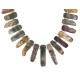 Certified Authentic Nickel Navajo Natural Black Onyx Jasper Native American Necklace 18264-4