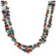 2 Strand Certified Authentic .925 Sterling Silver Navajo Natural Multicolor Stones Native American Necklace 750216