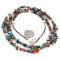 2 Strand .925 Sterling Silver Navajo Natural Multicolor Stones Native American Necklace 750216