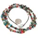 2 Strand .925 Sterling Silver Navajo Natural Multicolor Stones Native American Necklace 750216 2 Strand .925 Sterling Silver Navajo Natural Multicolor Stones Native American Necklace 750216