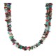 2 Strand .925 Sterling Silver Certified Authentic Navajo Natural Multicolor Stones Native American Necklace 750217