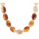 Certified Authentic Nickel Navajo Natural Carnelian Native American Necklace 18265-5