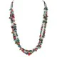 2 Strand .925 Sterling Silver Navajo Natural Multicolor Stones Native American Necklace 750216 2 Strand .925 Sterling Silver Navajo Natural Multicolor Stones Native American Necklace 750216