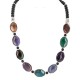 Certified Authentic Nickel Navajo Natural Black Onyx Agate Native American Necklace 18265-6