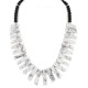 Certified Authentic Nickel Navajo Natural Black Onyx White Howlite Native American Necklace 18264-6