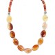 Certified Authentic Nickel Navajo Natural Carnelian Native American Necklace 18265-5