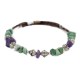 Navajo Certified Authentic Natural Turquoise Amethyst Heishi Native American Adjustable Wrap Bracelet 13172-13 Navajo Certified Authentic Natural Turquoise Amethyst Heishi Native American Adjustable Wrap Bracelet 13172-13