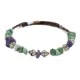 Navajo Natural Turquoise Amethyst Heishi Native American Adjustable Wrap Bracelet 13172-13 Navajo Natural Turquoise Amethyst Heishi Native American Adjustable Wrap Bracelet 13172-13