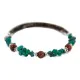 Navajo Natural Turquoise Goldstone Heishi Native American Adjustable Wrap Bracelet 13172-7 Navajo Natural Turquoise Goldstone Heishi Native American Adjustable Wrap Bracelet 13172-7