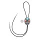 Feather .925 Sterling Silver Certified Authentic Handmade Navajo Native American Natural Turquoise Coral Bolo Tie 34181