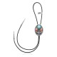 Feather .925 Sterling Silver Certified Authentic Handmade Navajo Native American Natural Turquoise Coral Bolo Tie 34181