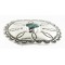 Flower Navajo Nickel Natural Turquoise Native American Buckle 1204 Flower Navajo Nickel Natural Turquoise Native American Buckle 1204