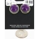 Certified Authentic Handmade Navajo .925 Sterling Silver Natural Sugilite Stud Native American Earrings 24391-7 Certified Authentic Handmade Navajo .925 Sterling Silver Natural Sugilite Stud Native American Earrings 24391-7