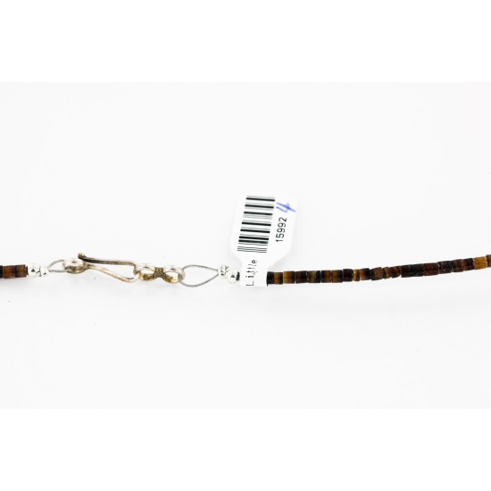Carved Fetish $500 Large Certified Authentic 5 Strand Navajo .925 Sterling Silver Turquoise Multicolor Stones Native American Necklace 15992-4