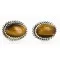 Navajo Native American Stud Tigers Eye Sterling Silver Earrings Navajo Native American Stud Tigers Eye Sterling Silver Earrings