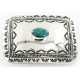 Certified Authentic Handmade Navajo Nickel Natural Turquoise Native American Buckle 1204-1 Certified Authentic Handmade Navajo Nickel Natural Turquoise Native American Buckle 1204-1