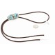 Handmade Certified Authentic Navajo .925 Sterling Silver Natural Turquoise Native American Bolo Tie 24392-1 Handmade Certified Authentic Navajo .925 Sterling Silver Natural Turquoise Native American Bolo Tie 24392-1