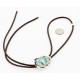 Handmade Certified Authentic Navajo .925 Sterling Silver Natural Turquoise Native American Bolo Tie  24392-3