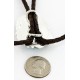 Handmade Certified Authentic Navajo .925 Sterling Silver Natural Turquoise Native American Bolo Tie  24392-3