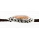 Handmade Certified Authentic Navajo Nickel Natural Jasper Native American Bolo Tie  24393-1