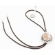 Handmade Certified Authentic Navajo Nickel Natural Jasper Native American Bolo Tie  24393-1