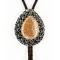 Handmade Navajo Nickel Natural Jasper Native American Bolo Tie 24393-1 Handmade Navajo Nickel Natural Jasper Native American Bolo Tie 24393-1
