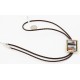 Handmade Certified Authentic Navajo Nickel Natural Turquoise Black Onyx Abalone Jasper Inlaid Native American Bolo Tie  24393-2