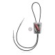 Feather .925 Sterling Silver Certified Authentic Handmade Navajo Native American Coral Bolo Tie 34185