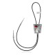Feather .925 Sterling Silver Certified Authentic Handmade Navajo Native American Coral Bolo Tie 34172