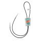 Handmade Certified Authentic Navajo .925 Sterling Silver Native American Natural Turquoise Coral Bolo Tie 34180 Handmade Certified Authentic Navajo .925 Sterling Silver Native American Natural Turquoise Coral Bolo Tie 34180