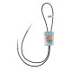 Handmade Certified Authentic Navajo .925 Sterling Silver Native American Natural Turquoise Coral Bolo Tie 34180 Handmade Certified Authentic Navajo .925 Sterling Silver Native American Natural Turquoise Coral Bolo Tie 34180