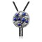 Handmade Certified Authentic Navajo .925 Sterling Silver Native American Lapis Bolo Tie 34189
