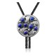 Handmade Certified Authentic Navajo .925 Sterling Silver Native American Lapis Bolo Tie 34189