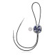 Handmade Certified Authentic Navajo .925 Sterling Silver Native American Lapis Bolo Tie 34189