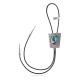 Feather .925 Sterling Silver Certified Authentic Handmade Navajo Native American Natural Turquoise Coral Bolo Tie 34191