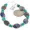 Navajo .925 Sterling Silver Natural Turquoise Lapis Native American Bracelet 13174-2 Navajo .925 Sterling Silver Natural Turquoise Lapis Native American Bracelet 13174-2